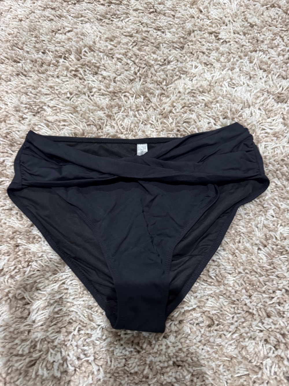 Women's Black Twist-Waist Bikini Bottom - Swim